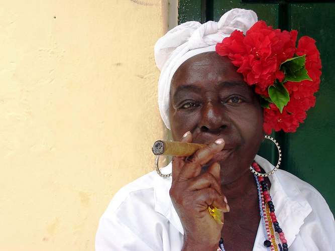 Cuban Woman with Cigar