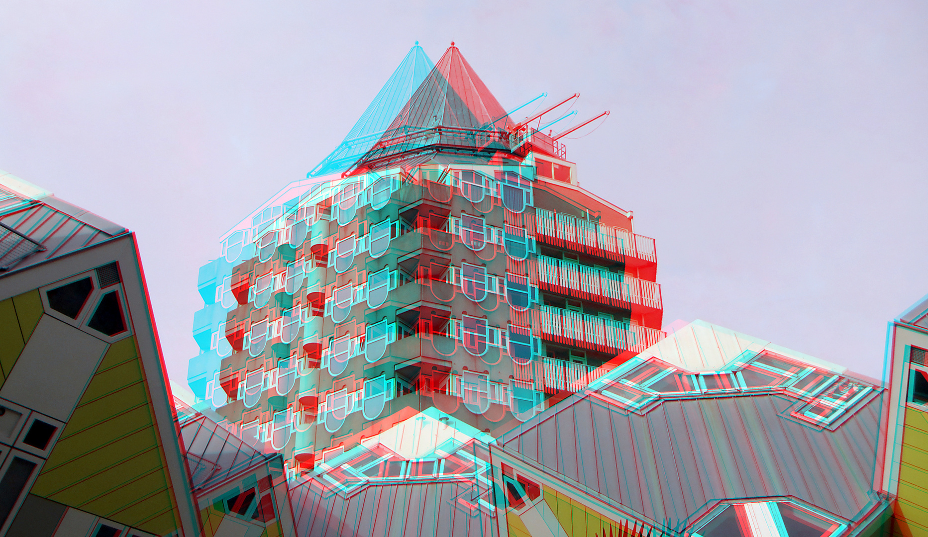 Cubic-houses Rotterdam 3D