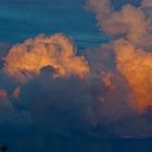 cumulus in the sunset