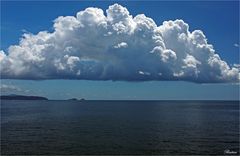 Cumulus über dem Mittelmeer