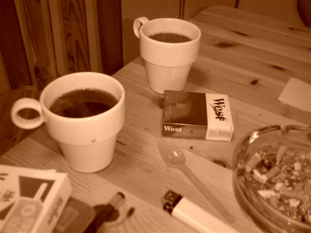 cup of coffee and a cigarette....