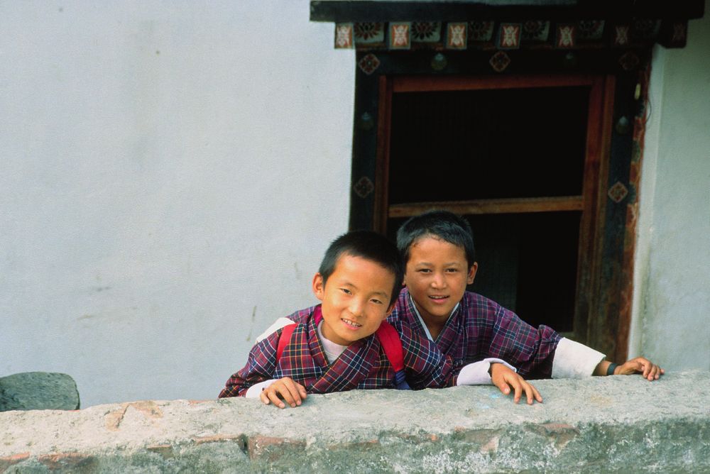 Curious Pupils in Trashigang eastern Bhutan