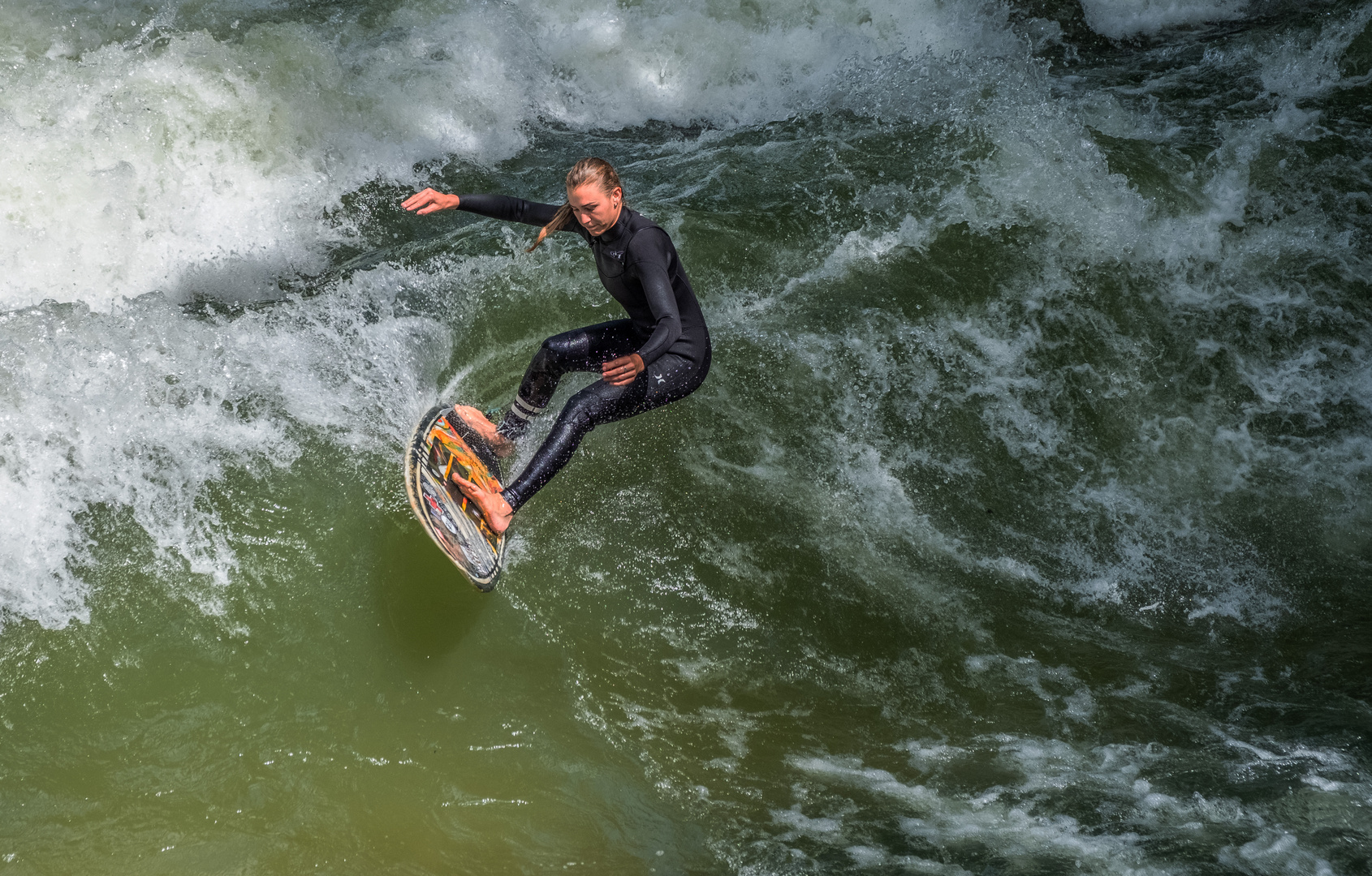 Cutback in der Eisbachwelle