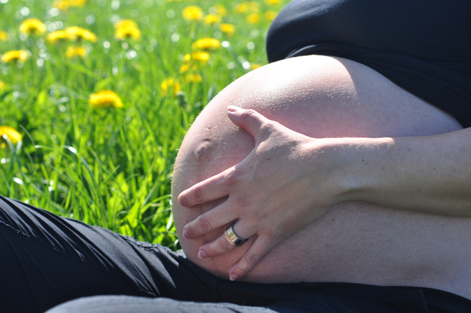 Cute baby belly