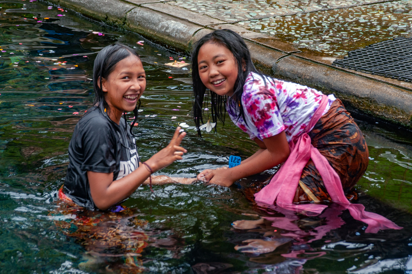 Cute kids in Tirta Empul