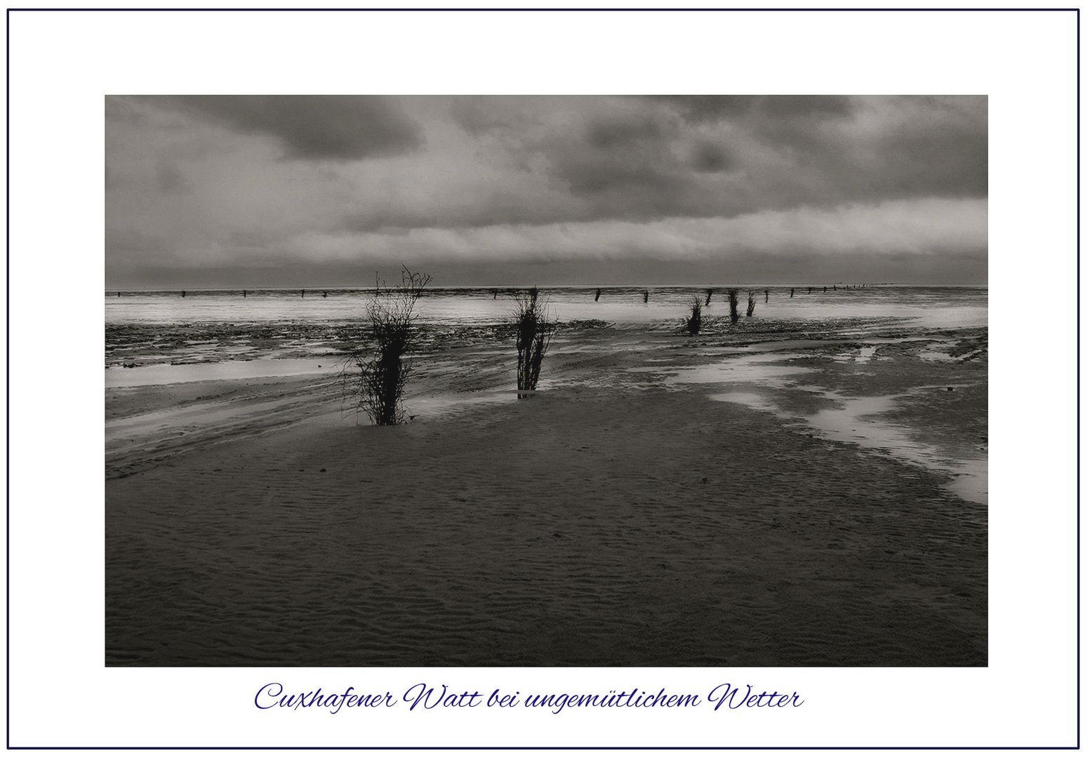 Cuxhavener-Watt-bei ungemütlichem Wetter