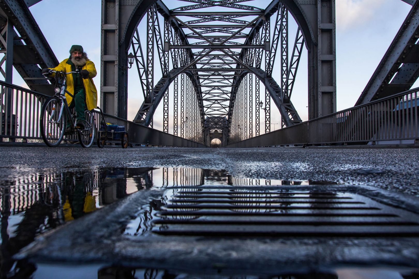 Cycling fisherman