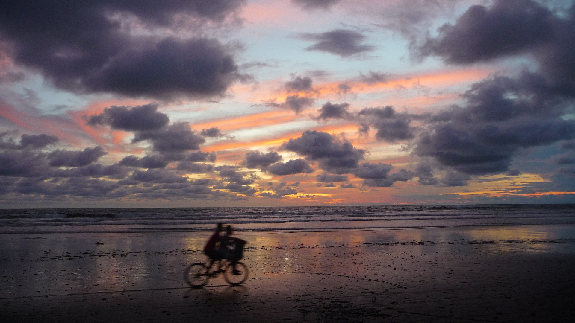 Cycling into the sunset