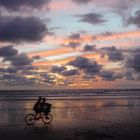 Cycling into the sunset