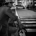 Cyclist at night