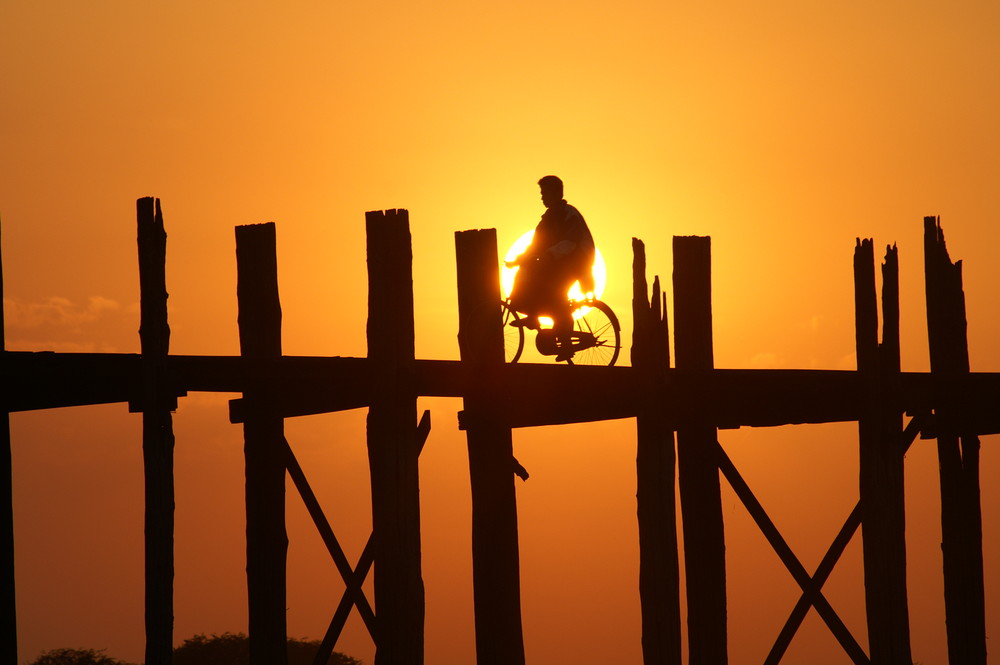 Cyclist in the Sun