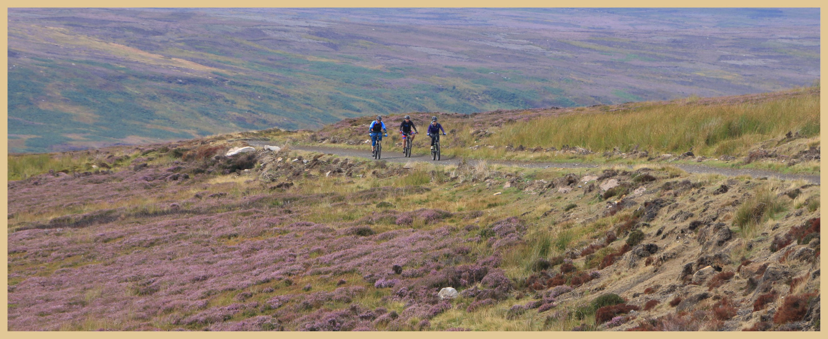 cyclists above farndale