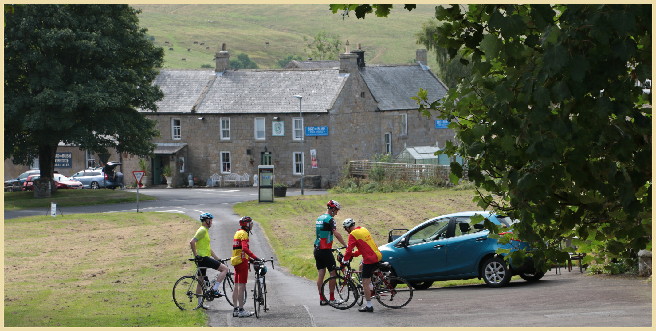 cyclists at elsdon