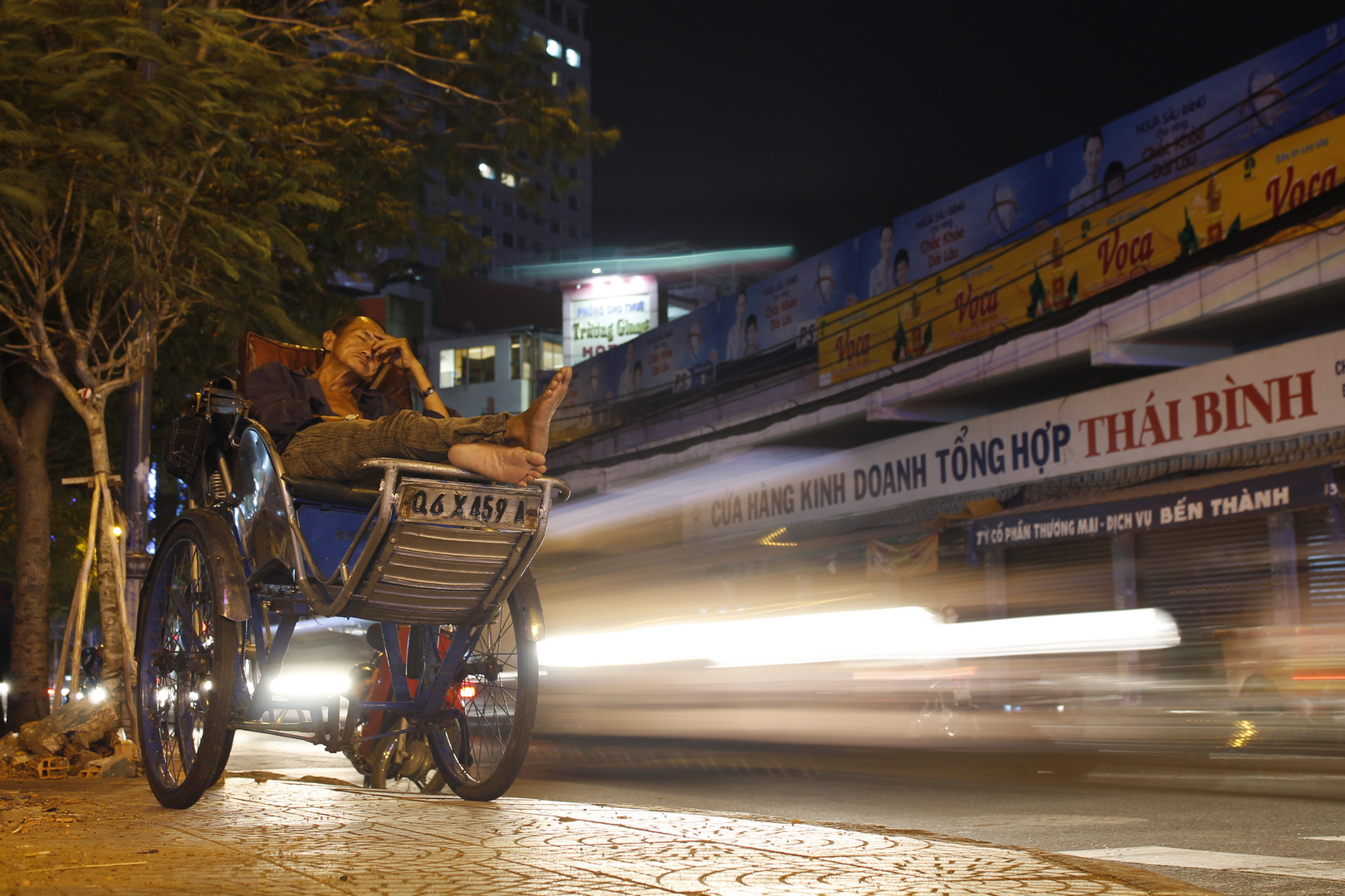 Cyclo Fahrer in Saigon