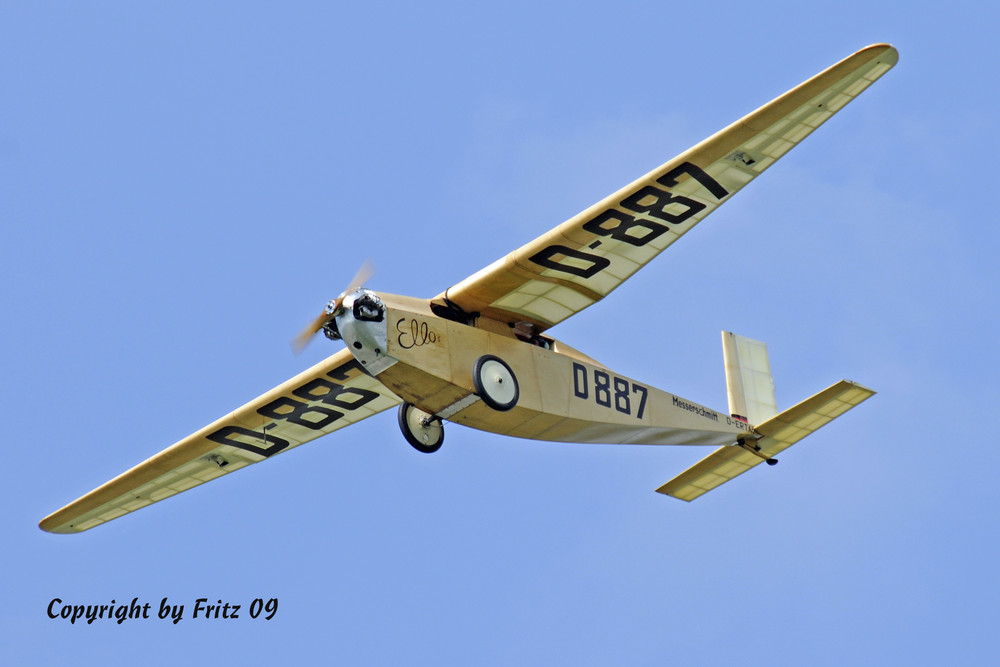 D-ERTA Messerschmitt M17  beim Überflug über Manching