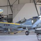 D-FEUR, Submarine Spitfire HF.VIIIC, Airport Duxford EGSU (UK), Hangar Sonderflugplatz Eschbach.