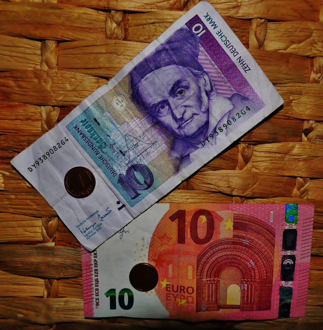 D-Mark und Pfennig, Euro und Cent