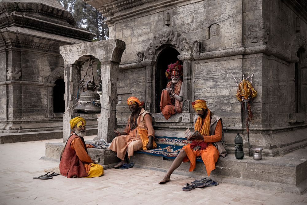 Sadhus in Pashupatinath von Stefan Brusius