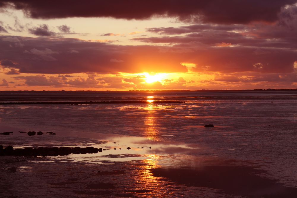 Sonnenuntergang an der Nordsee von Carola Schimmel