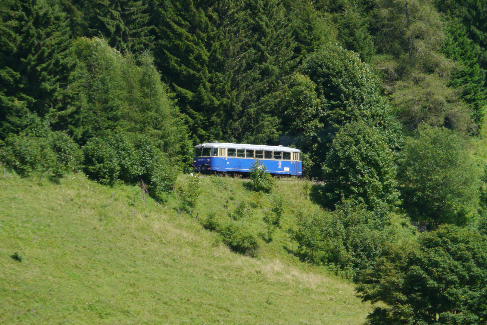 Da brummt der Schienenbus hinauf