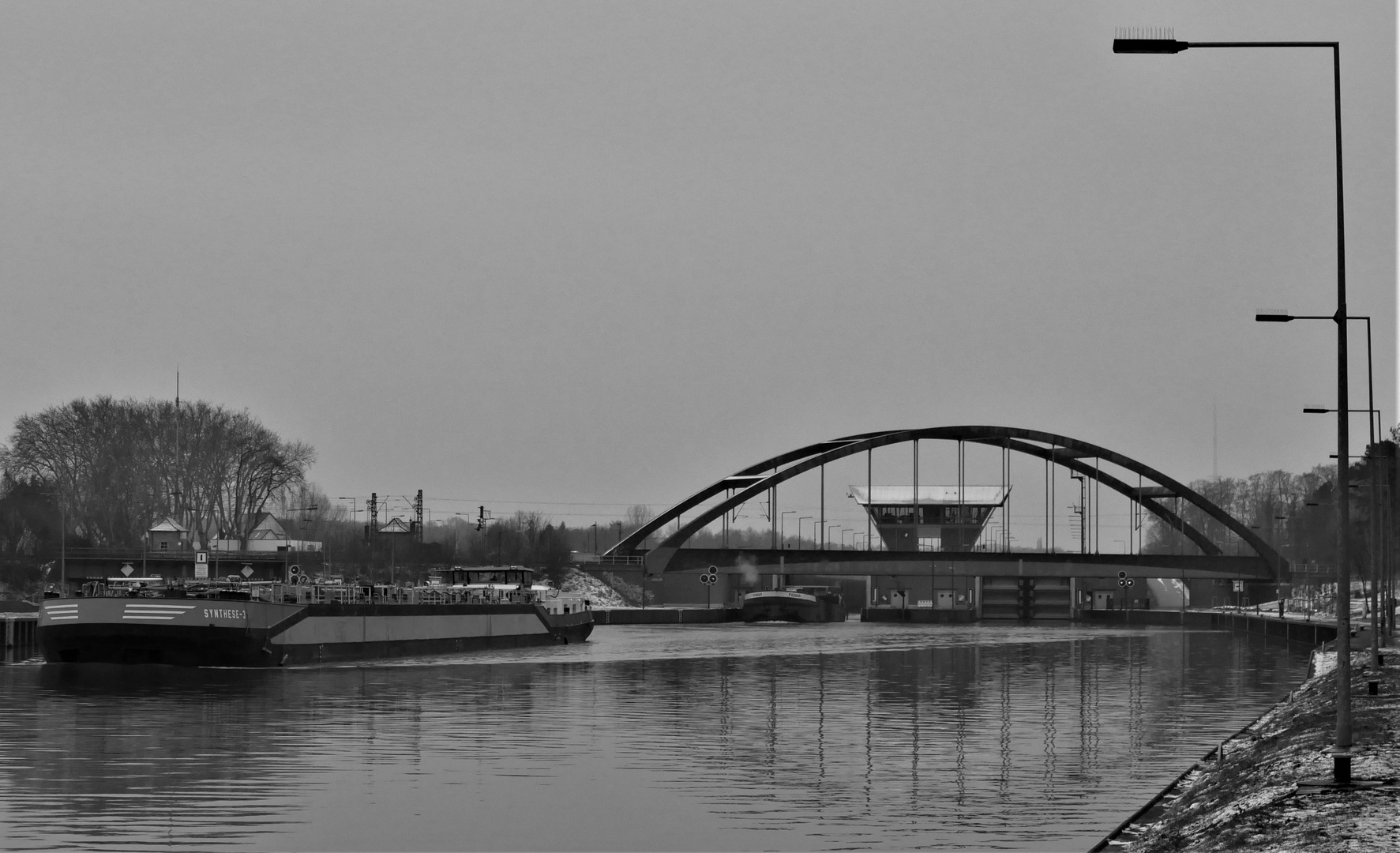 Da gab es etwas Schnee- Die Schleuse Münster im Januar 2019