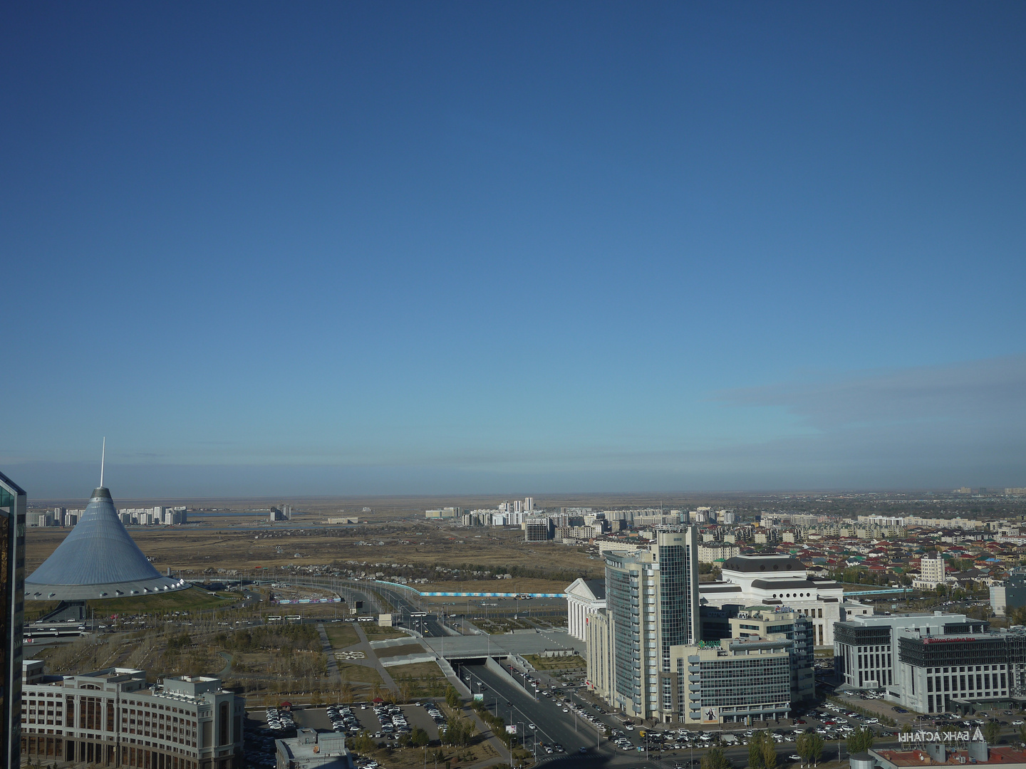 da hinten beginnt die Steppe