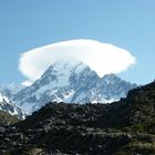 Da kratzt der Aoraki wirklich an den Wolken....