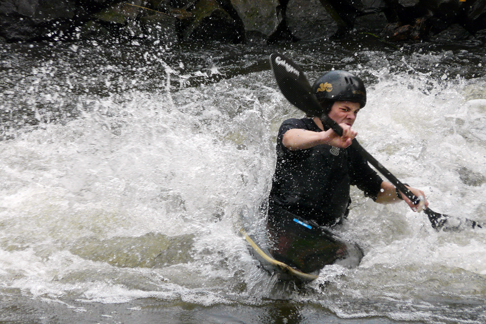 Da muss ich durch - ohne ins Wasser zu fallen - (hat geklappt)