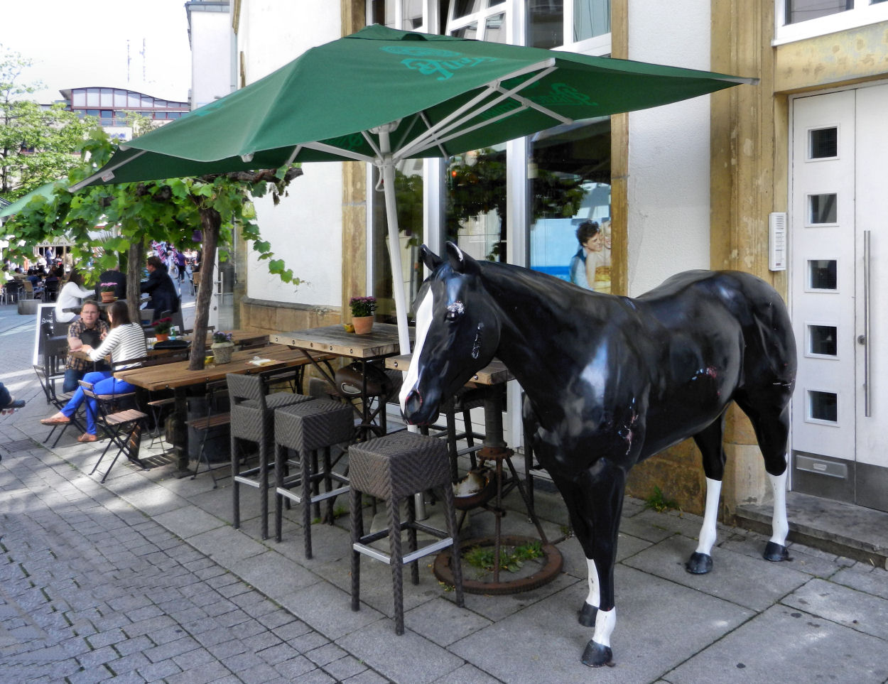 Da steht ein Pferd vor dem Haus ...