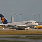 Da war der Airbus A380 wieder in LEJ ...