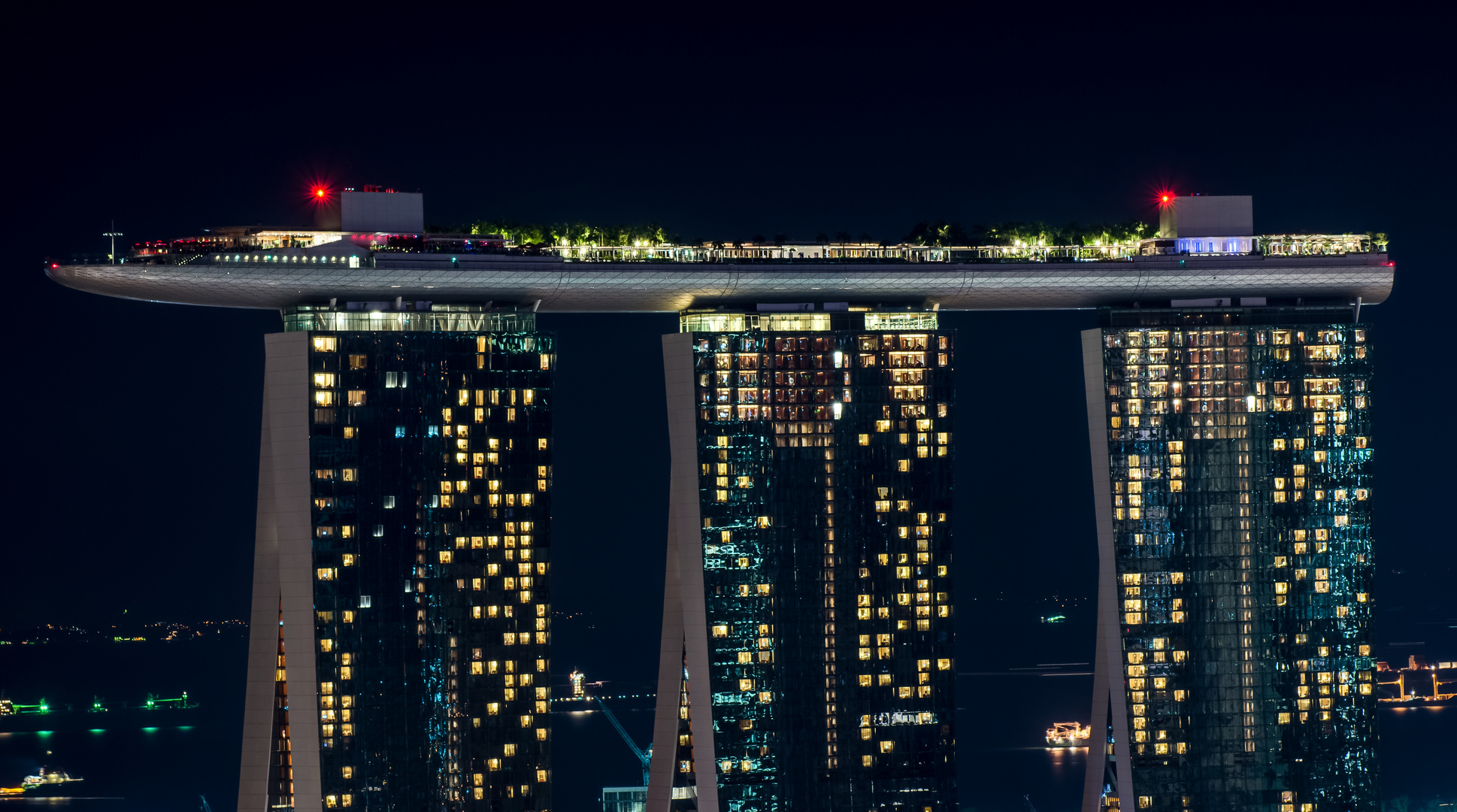 Dach des Marina Bay Sands in Singapur