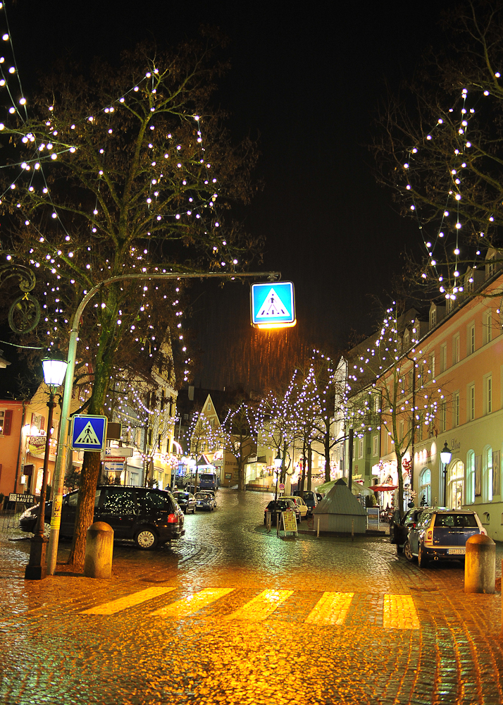 Dachau Altstadt Regenwetter