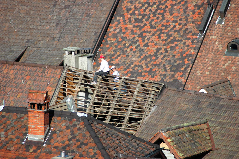 Dachdecker in der Altstadt