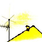 Dachgiebel mit Antenne, oder seit wann ist der Himmel gelb?