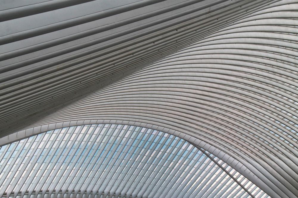 Dachkomstruktion vom Bahnhof Liège-Guillemins