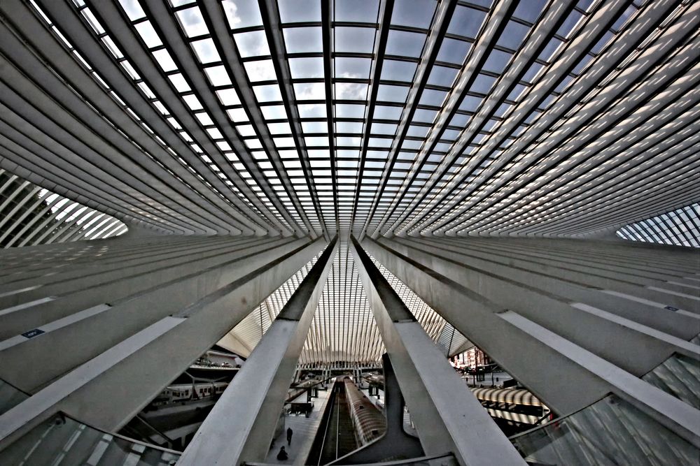 Dachkonstruktion im Bahnhof Liège-Guillemins