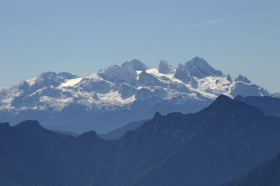 Dachstein nach Schnefall im August