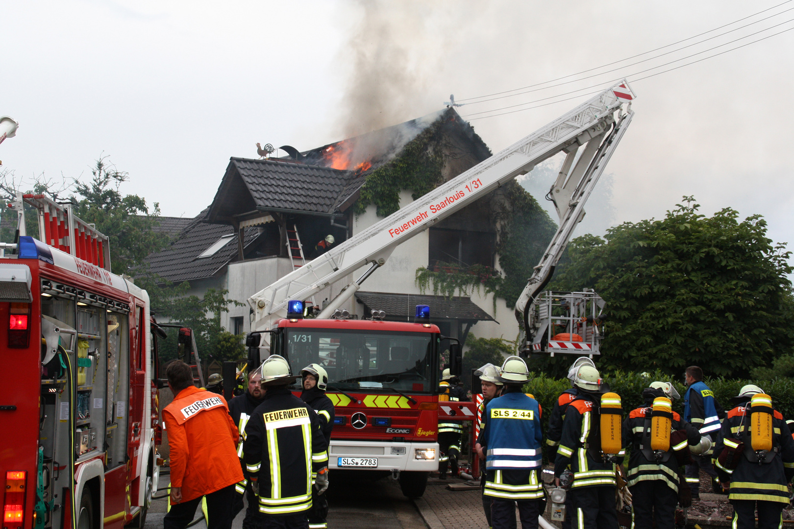 Dachstuhlbrand Saarwellingen 2