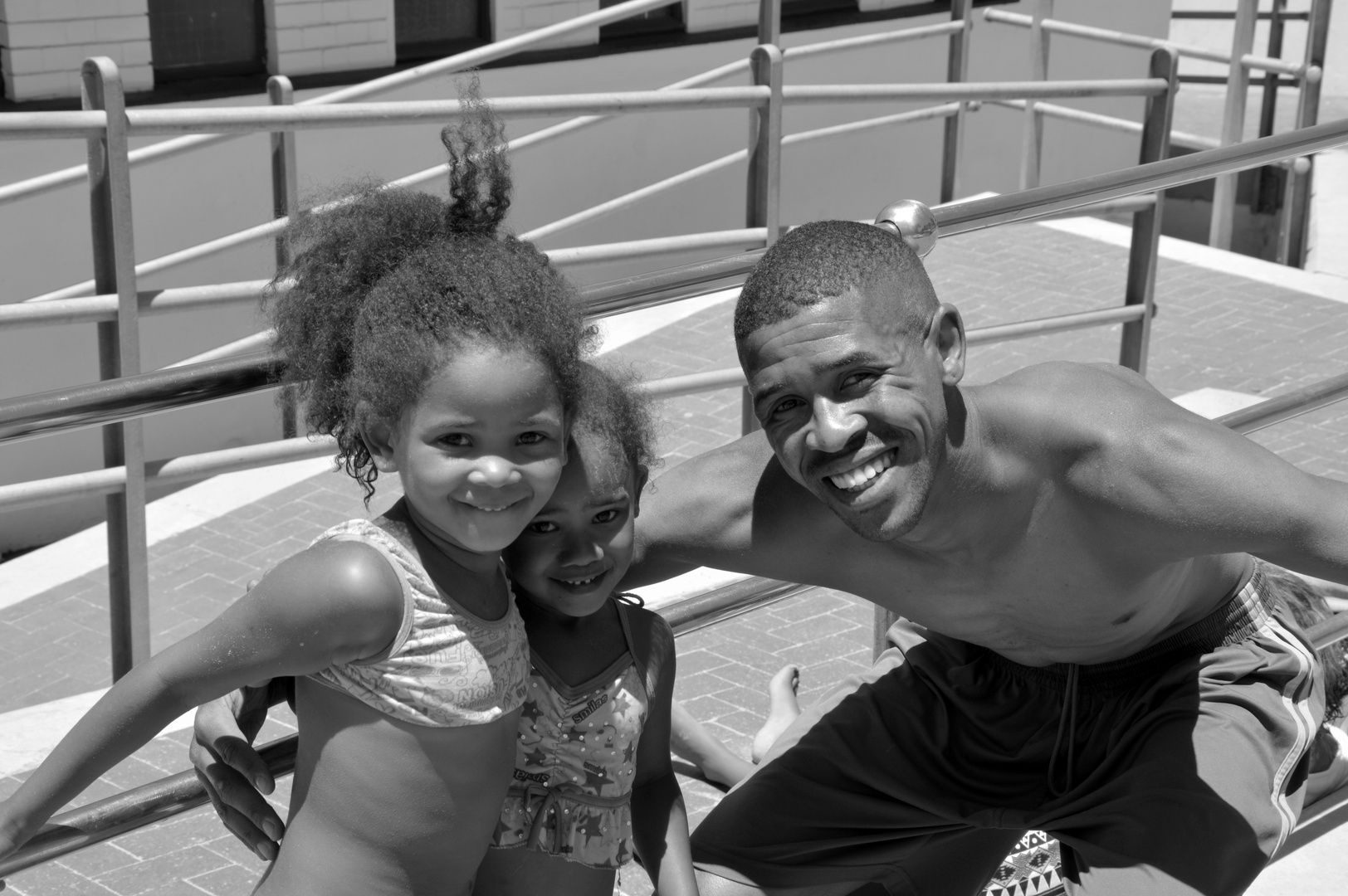 Daddy and his girls. Kalkbay, South Africa