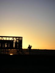 'Daddy, have a look what a beautiful sunset!'