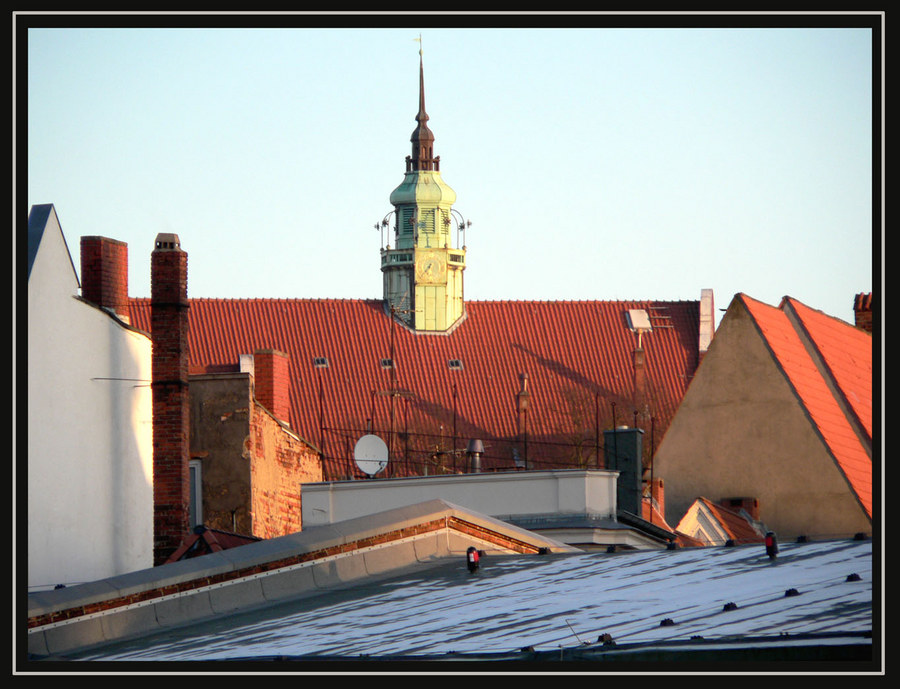 Dächer Lübecks - Blick auf die Ernestinenschule zu Lübeck