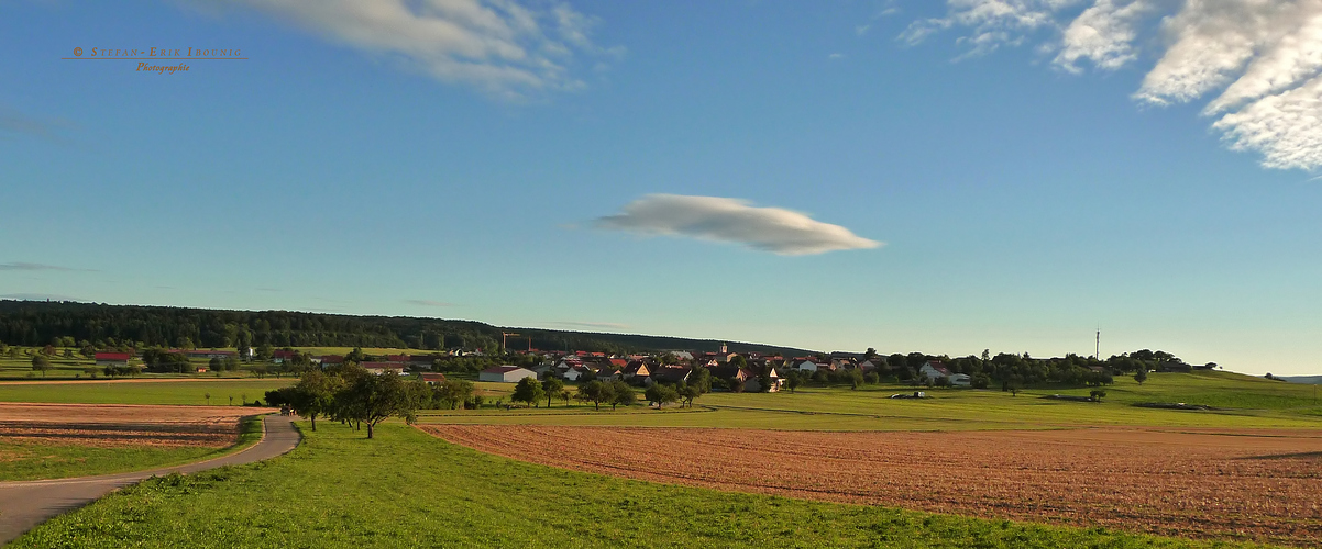 " Dächingen in den Abendstunden "