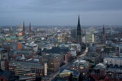 Dämmer-Blick vom Michel-Turm