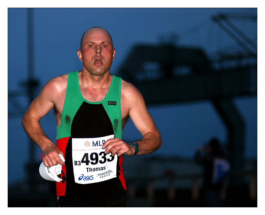 Dämmermarathon Mannheim - wenige Kilometer vor dem Ziel...