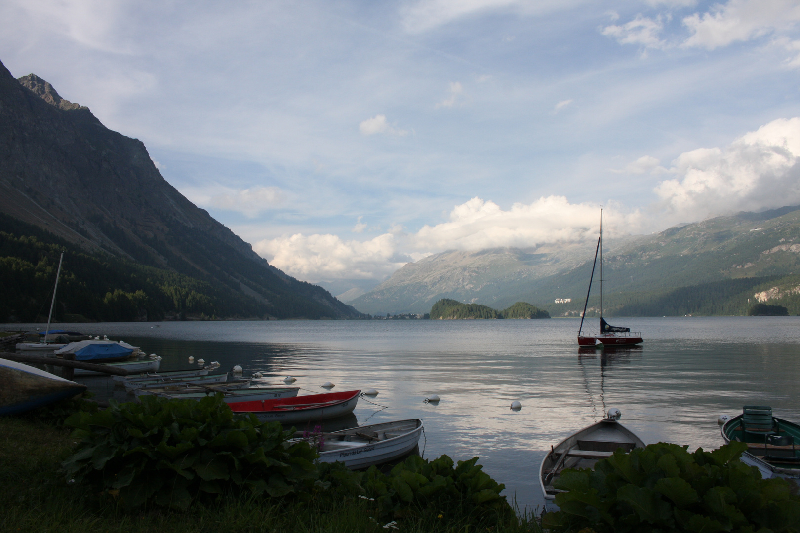 Dämmerung am Silsersee