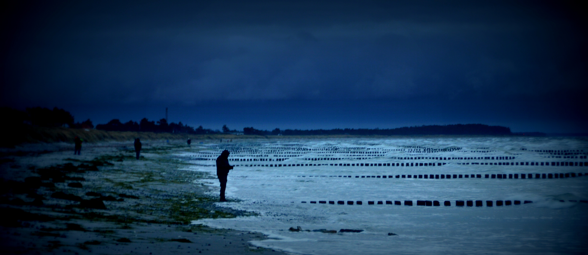 Dämmerung am Strand