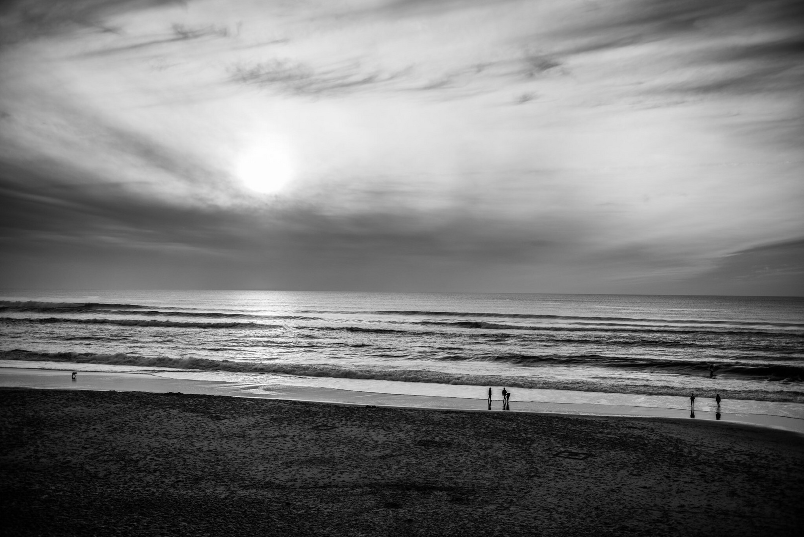 Dämmerung am Strand SW