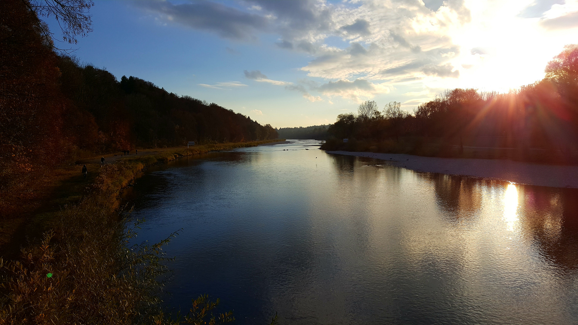 Dämmerung an der Isar