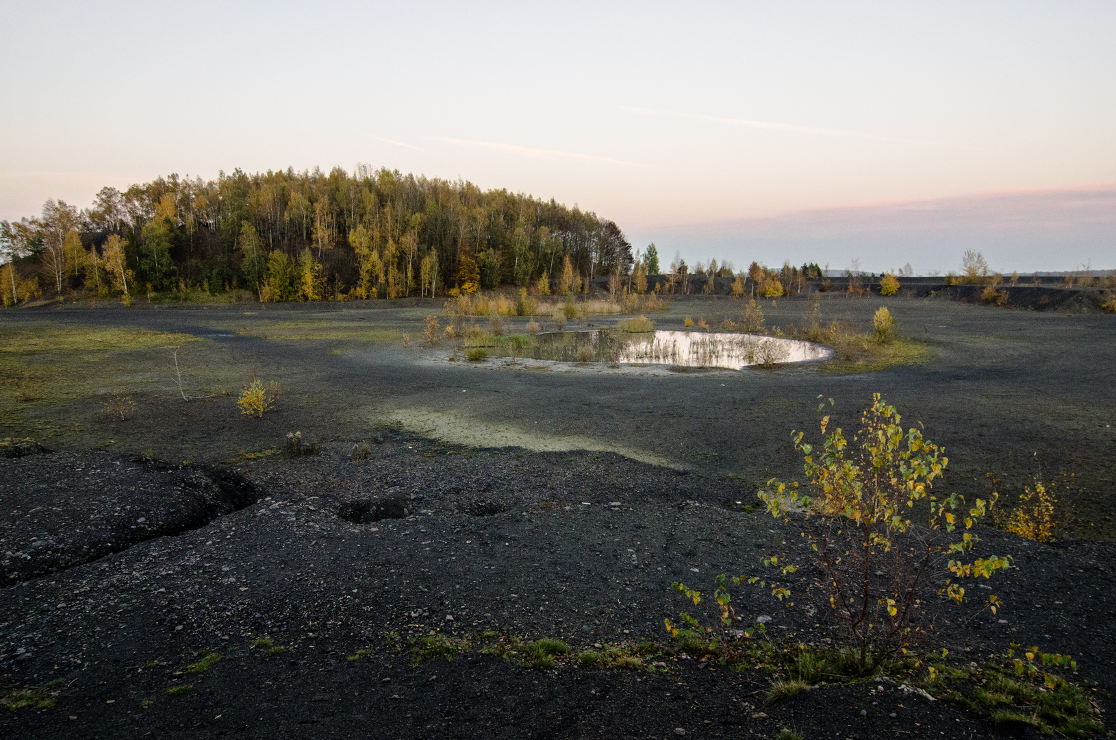 Dämmerung auf dem Plateau der Halde Lydia Camphausen