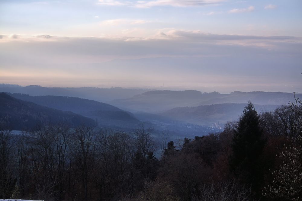 Dämmerung im Markgräflerland, Eggener Tal, Schloß Bürgeln, Oberrheinebene #4